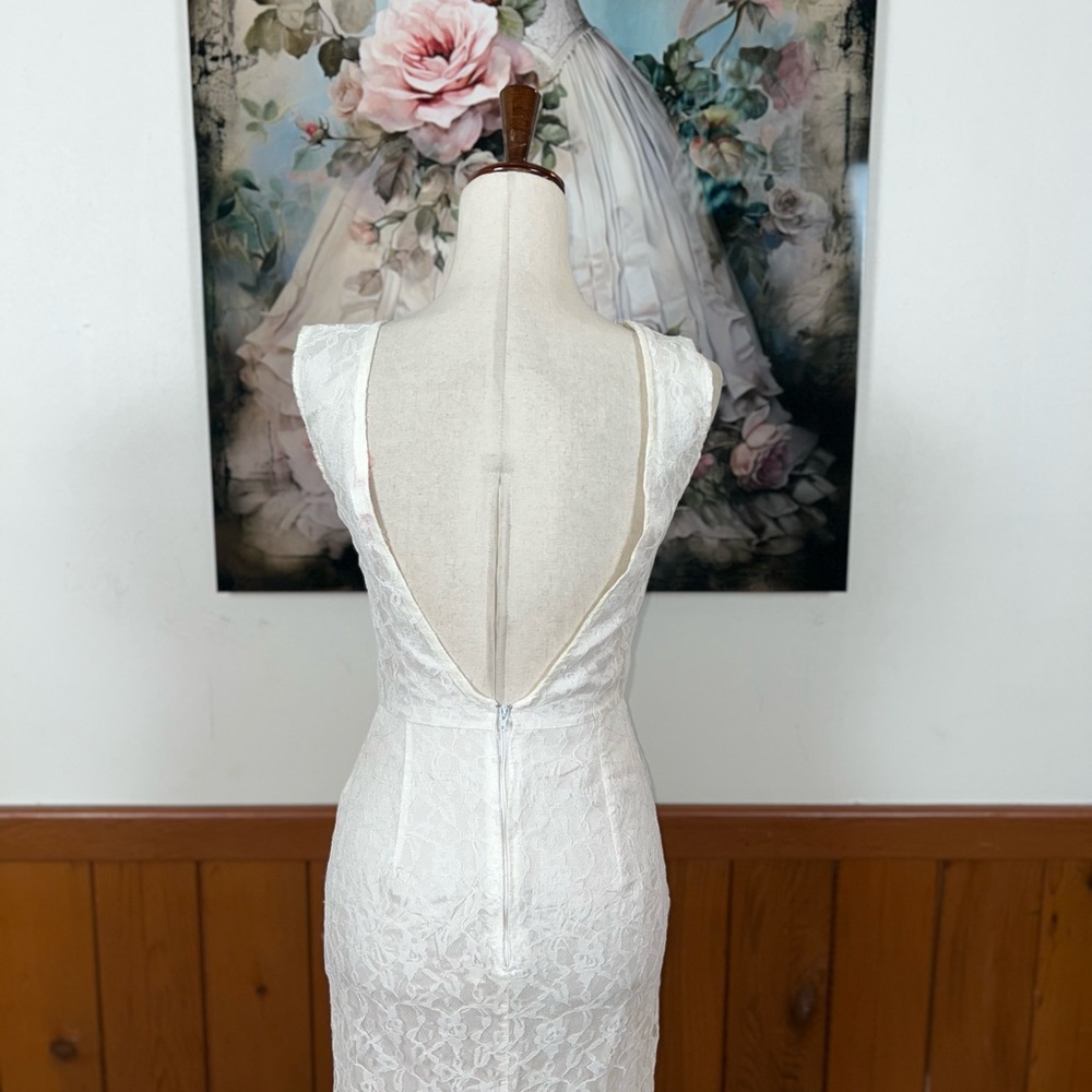 Beautiful Vintage 1980s/90s Wayne Diamond Wedding/Reception Dress! - Picture 8 of 9